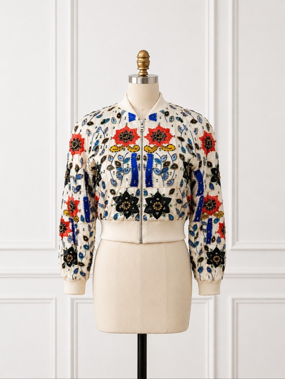 Alice + Olivia Floral Bomber Jacket